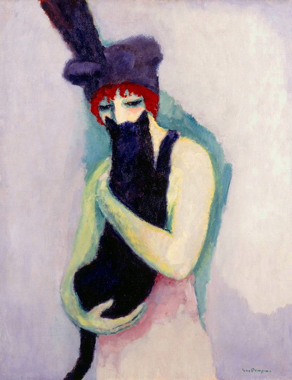 KeesVanDongen_WomanWithCat_1908