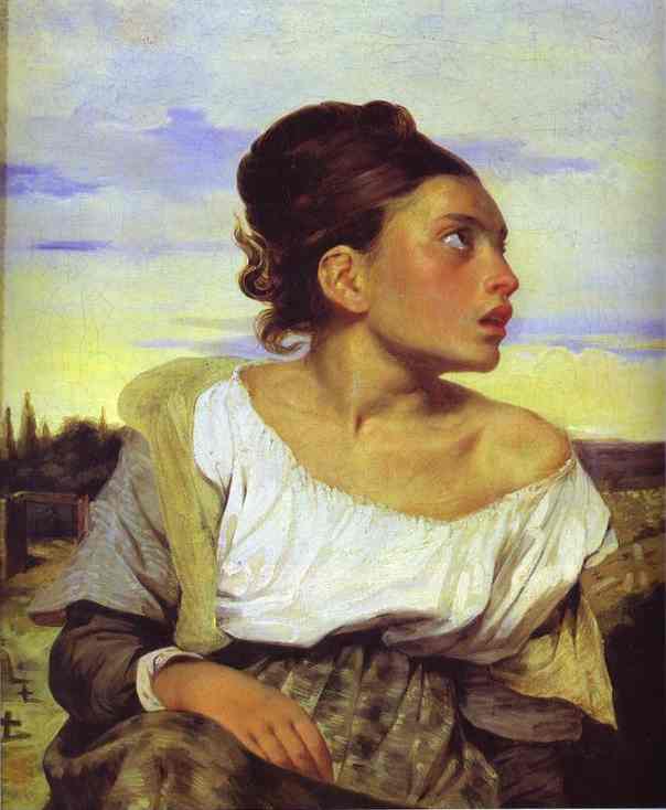 Delacroix_girl_seated_in_cemetary_1924
