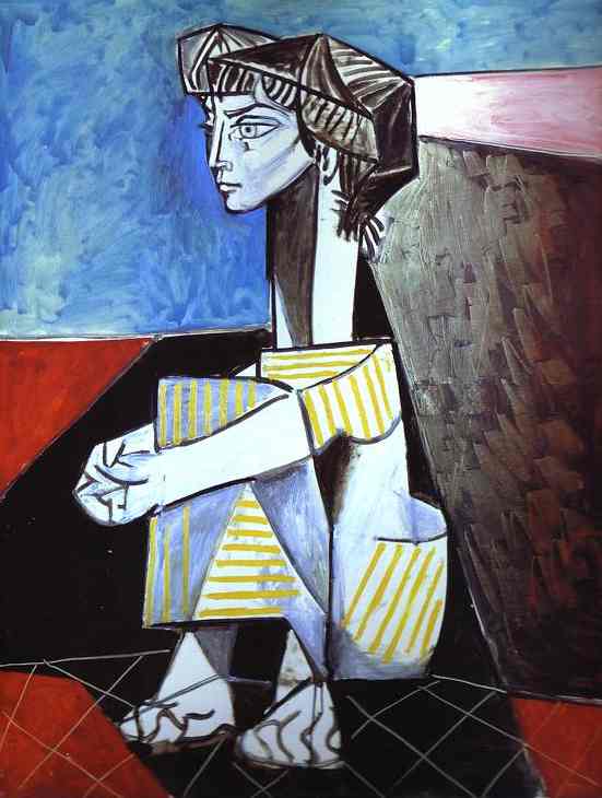 picasso_Jacqueline_khoanh_tay_1954