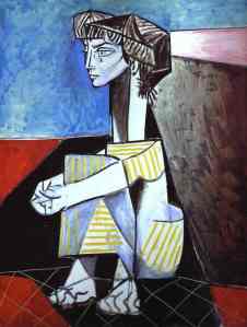 picasso_Jacqueline_khoanh_tay_1954