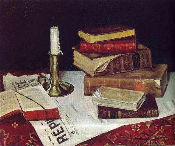 Matisse_StillLifeWithBooksAndCandle_1890